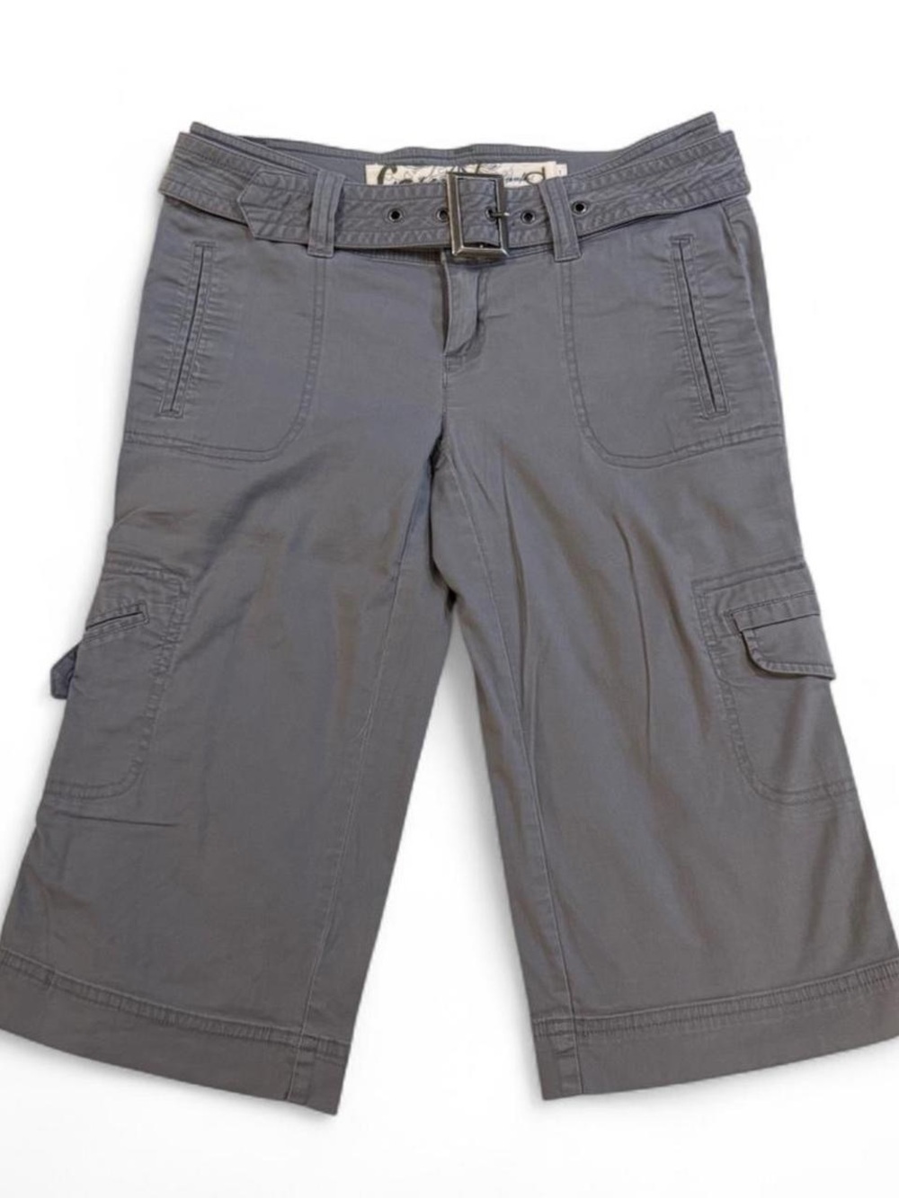 Y2K Garage Low Rise Grey Cargo Capris